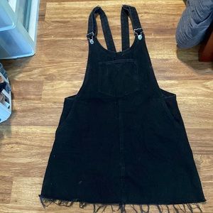Black overall dress